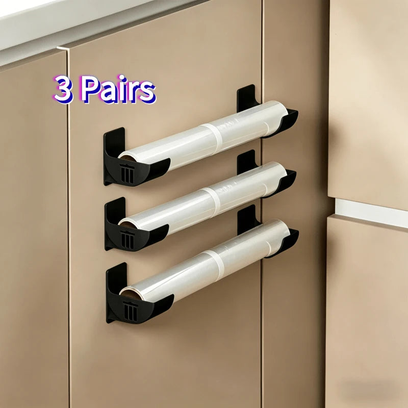 porte rouleaux blanc noir adhésifs cuisine rangement moderne minimaliste multipurpose plastique