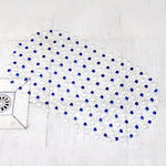 tapis bain antidérapant pvc moderne transparent ventouses bleues salle bain large 67cm 375cm