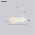 luminaire suspendu nuage moderne sphères lumineuses transparence partielle minimaliste fixations câbles métalliques