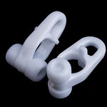 crochets rideau blancs modernes universels rails droits courbés plastique opaque
