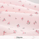 tissu coton fleurs roses légères bricolage serviettes enfants doux classique opaques