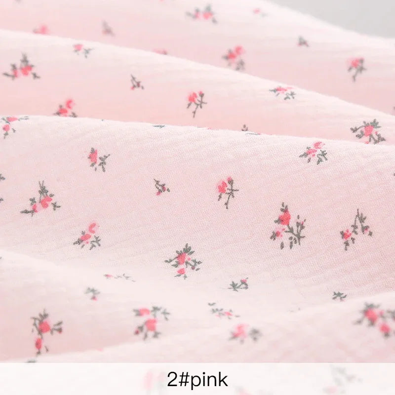 tissu coton fleurs roses légères bricolage serviettes enfants doux classique opaques