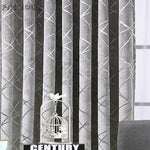 Rideau moderne gris beige rayé occultant pour salon