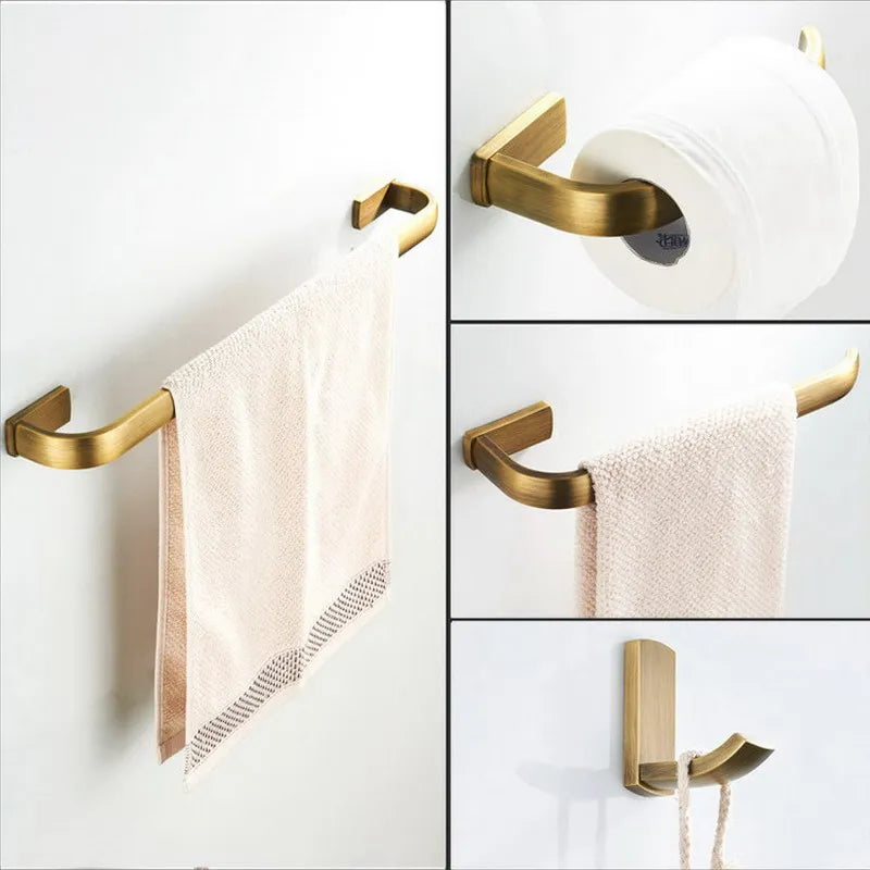 porte serviettes moderne porte papier hygiénique laiton ancien finition brossée murale ensemble quincailleries bain