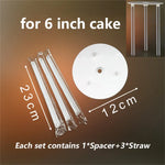 supports gâteau transparents modernes tailles différentes 12 16 20cm barres verticales inclusecake standmulticouchesdiy