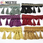 ruban pompons violet marron doré décoration mariage tissu polyester franges élégant accessoire broderie tassel