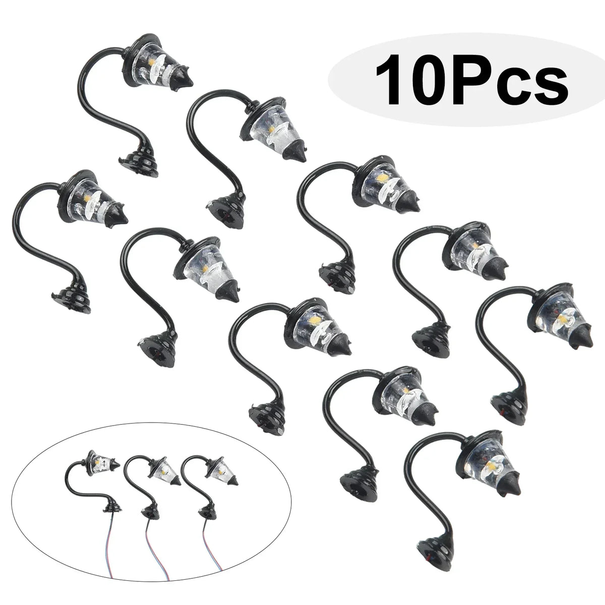 lampes flexibles adhésives modernes noires transparentes diy décoration maison jardin 10pcs