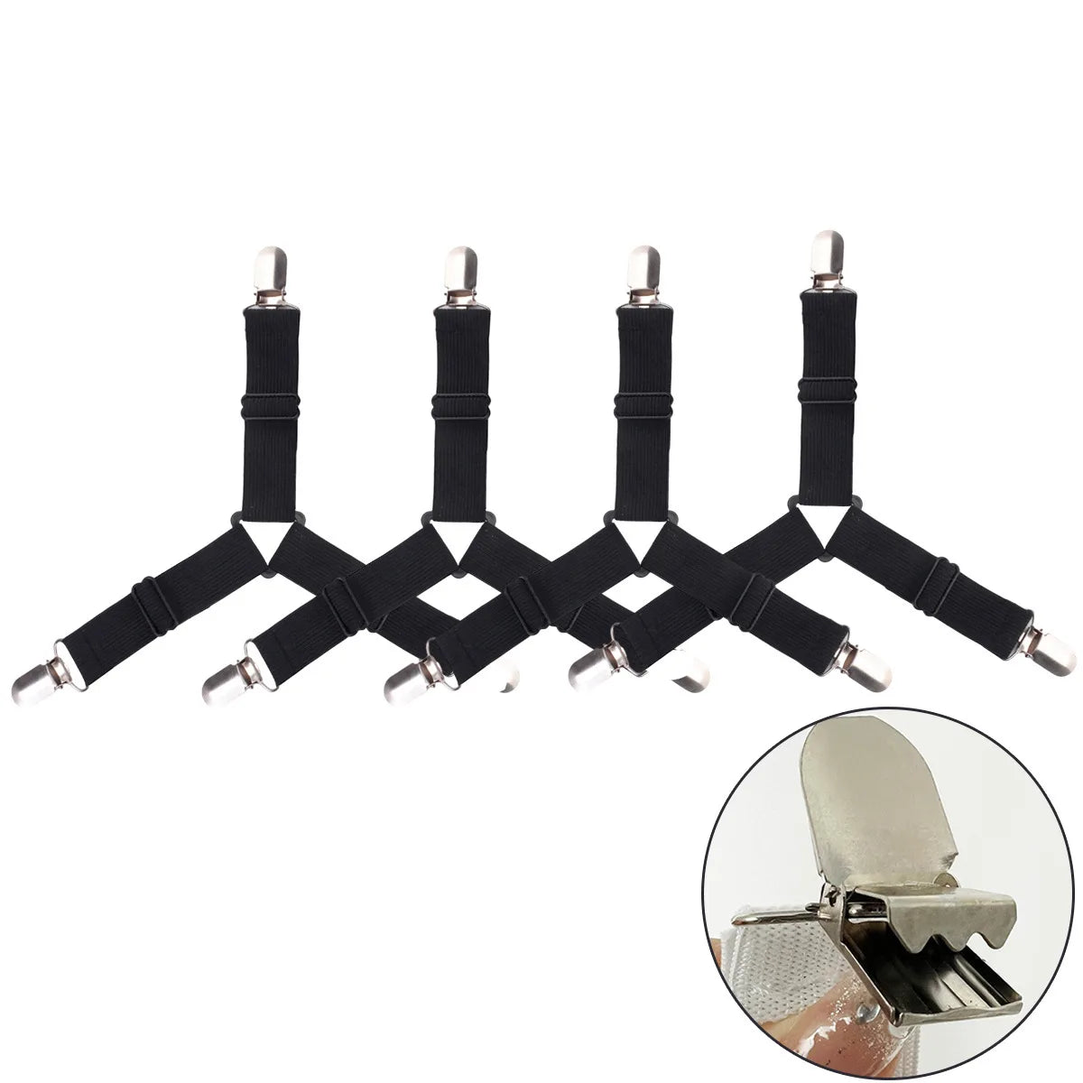 attaches sac clips métalliques blanc beige bleu rose noir gris modernes uni opaques ajustables