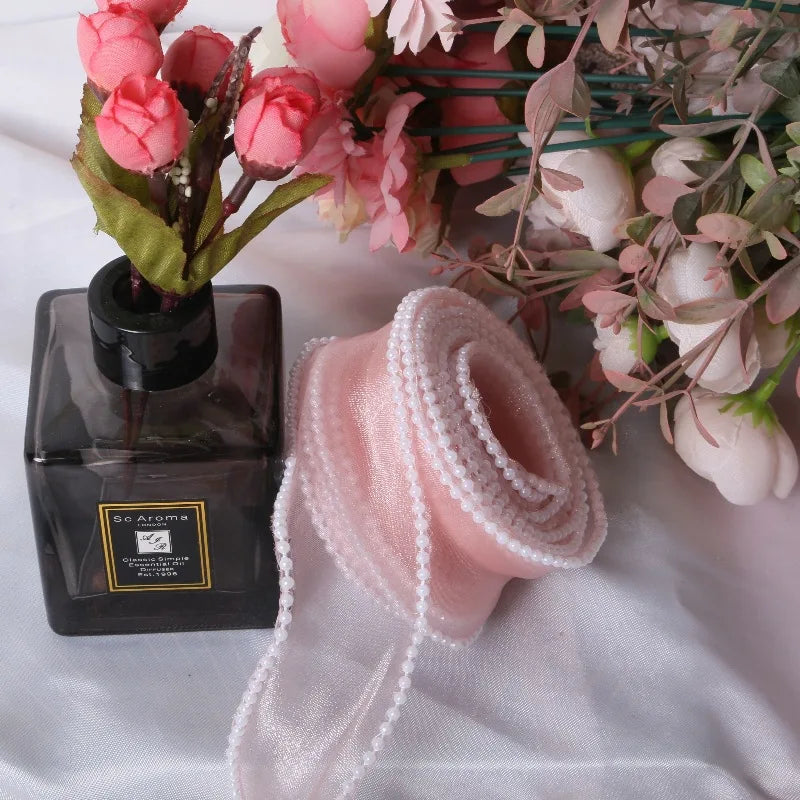 rubans décoratifs organza bleu clair rose violet vert blanc rubans pliés nœuds mariage fiançailles