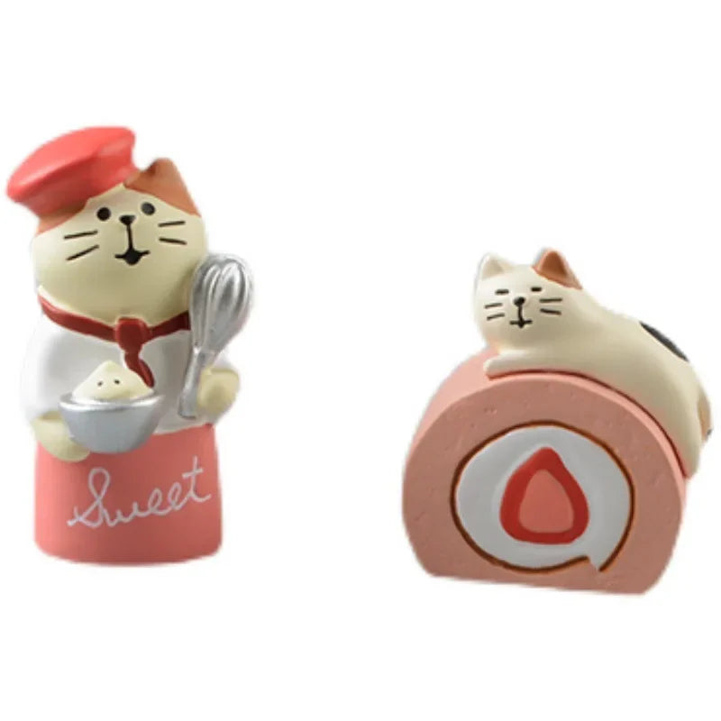 figurines animaux mignonnes résine strawberries fruits décor maison kawaii blanc rose beige rouge cartoon