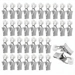 pinces rideau argentées modernes clips robustes transparents opaques accessoires fenêtres douches