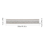 bande décorative murale autoadhésive 3d relief floral moulures classiques 230cm noir blanc beigeclair