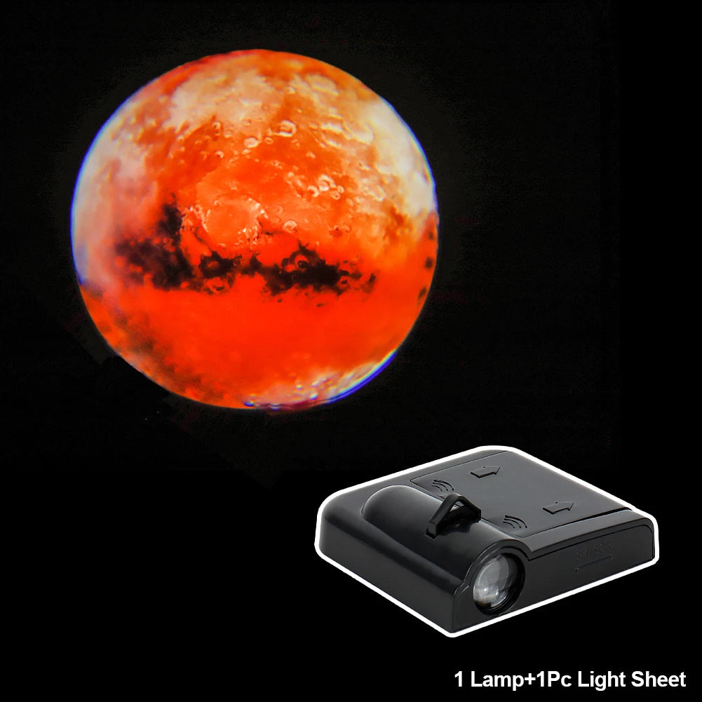 projecteur mural transparent moderne adhésif veilleuse led noir terre projection chambre