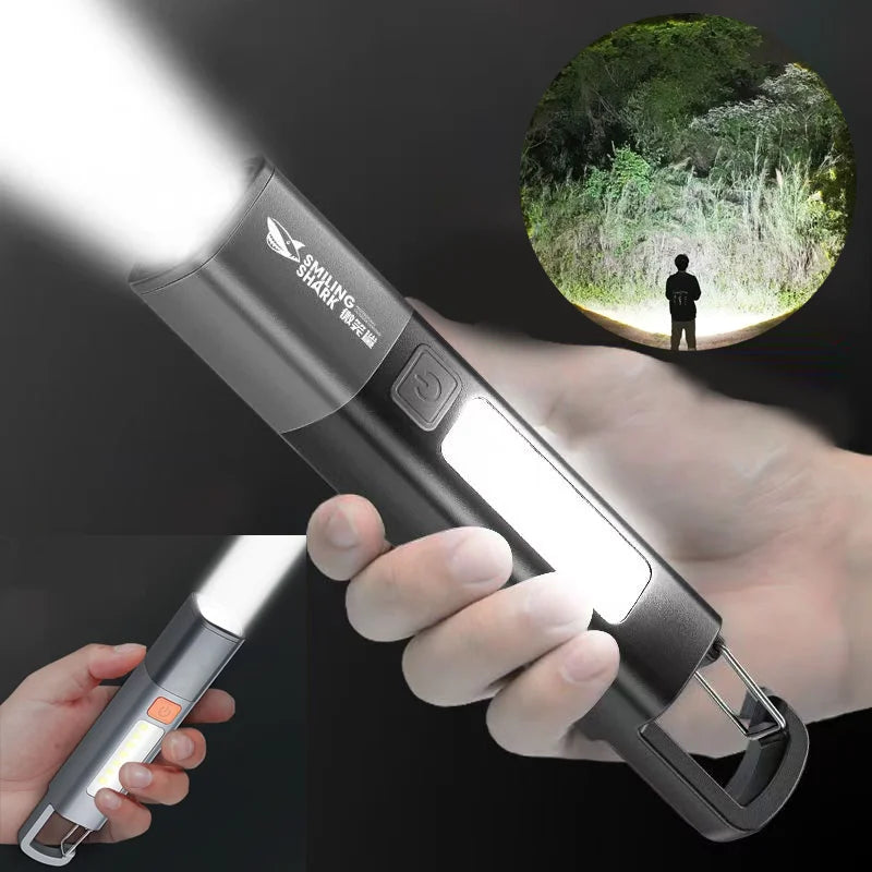 lampe poche led rechargeable lumineuse 1200 lumens distance 200m