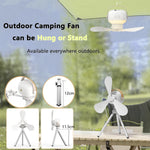 ventilateur camping rechargeable usb led télécommande moderne utilitaireextérieur