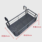étagère plantes métal noire moderne grille perforations clips