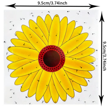 pièges insectes fleur tournesol adhésifs fenêtre transparents jaune rouge blanc marron utilitaires décoratifs