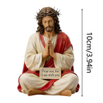 statue jésus résine inscription fear not religieuse moderne maison chambre