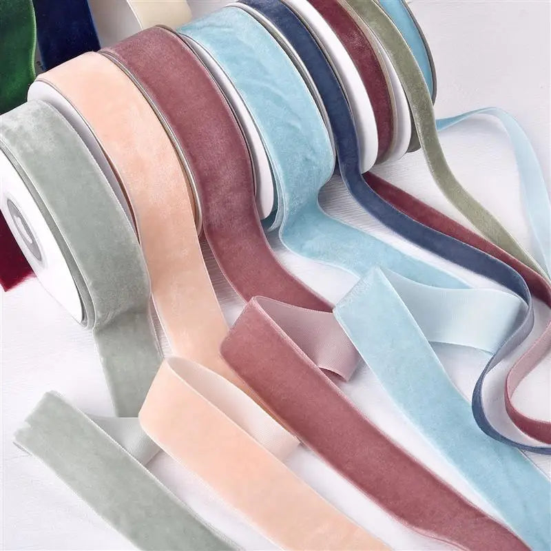 ruban velours uni élégant 2.5cm emballage cadeau mariage décoration fête tissu polyester
