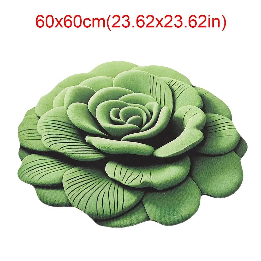 tapis fleur rose relief moderne polypropylène maison chambre rouges bleus verts violets noirs blancs