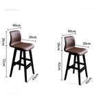 tabouret bar moderne simili cuir noir vert marron gris maison reception commercial