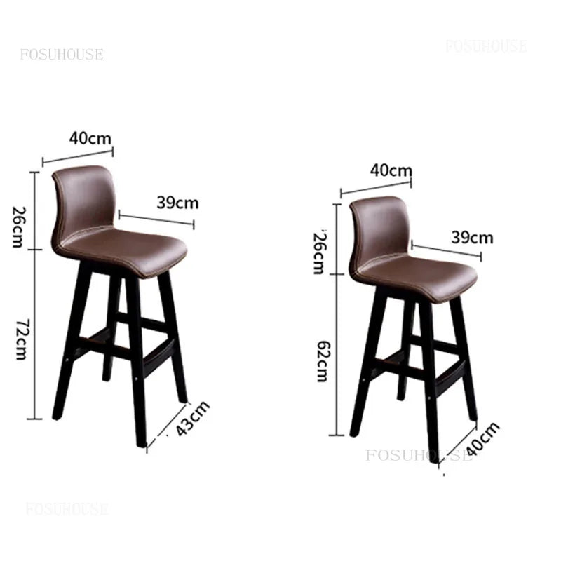 tabouret bar moderne simili cuir noir vert marron gris maison reception commercial
