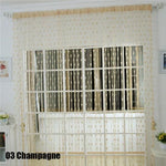 rideau decoratif franges coeurs motifs romantique translucide salon chambre moderne