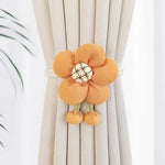 rideau fleuri accessoire fenêtre ours coton moderne beige blanc opacité