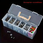 boîtes transparentes rangement outils vis clous écrous compartiments organisateur utilitaire multifonctionnels toolbox
