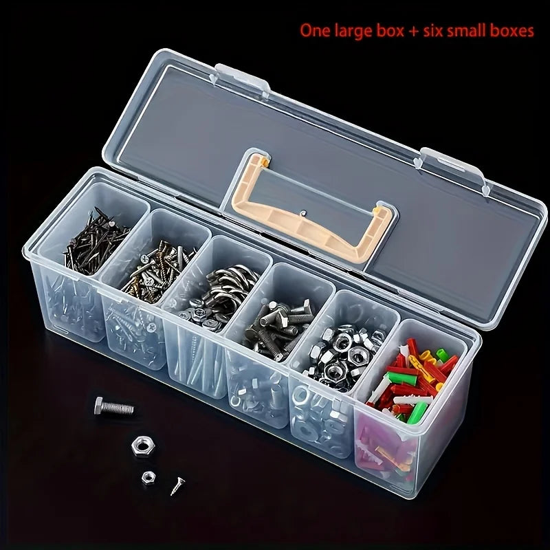 boîtes transparentes rangement outils vis clous écrous compartiments organisateur utilitaire multifonctionnels toolbox