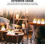 bougies solaires led sans flamme étanches rechargeables extérieur jardin décoration maison moderne blanc simulateur