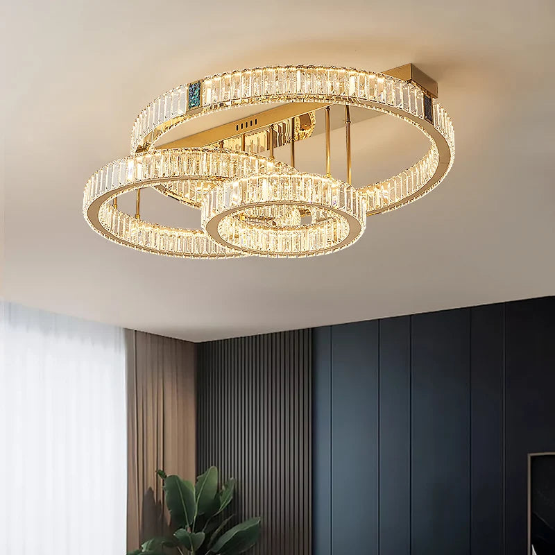 lampe moderne or transparent facettes élégante invisible 249 2000lm 90 260v assemblage salon