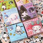 stickers kawaii dessins animés hello kitty cinnamoroll pom pom purin enfants adolescents transparents