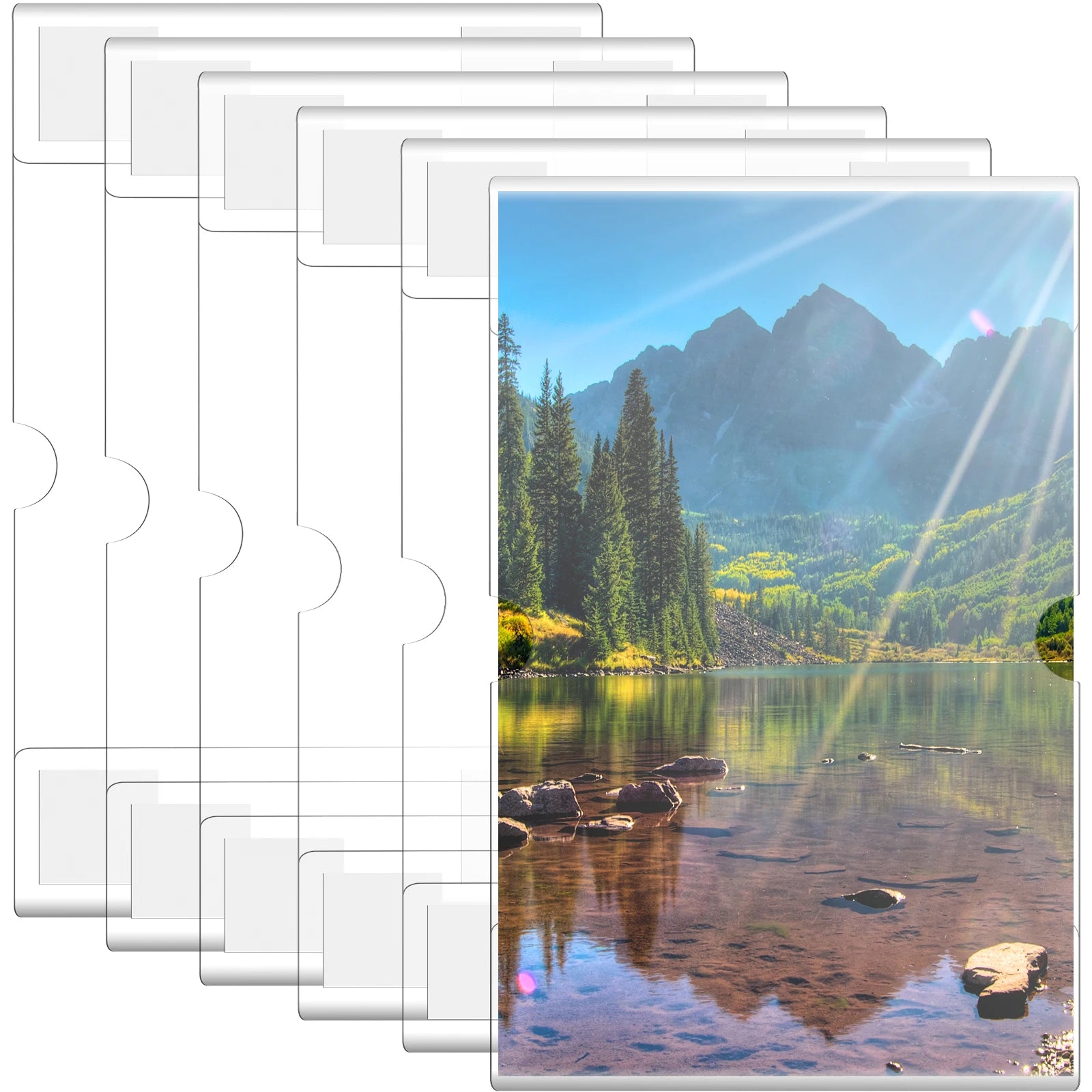 Cadre photo transparent acrylique lot de 6