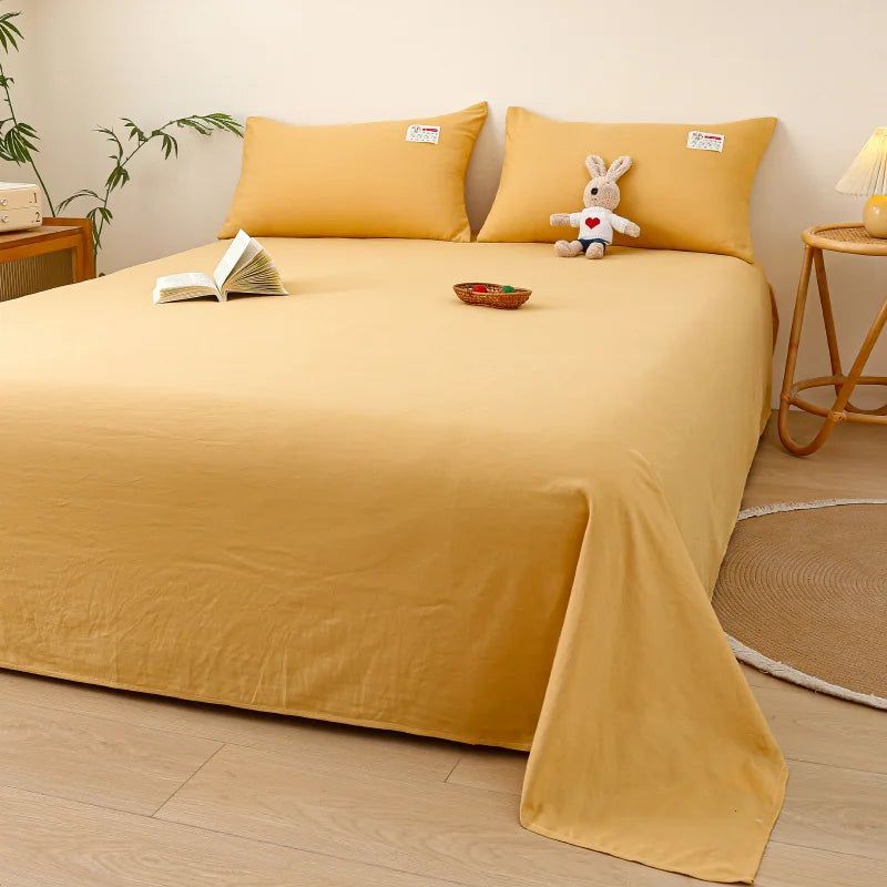 drap plat uni polyester blanc gris beige jaune moderne sans motif opacité lit oreillers