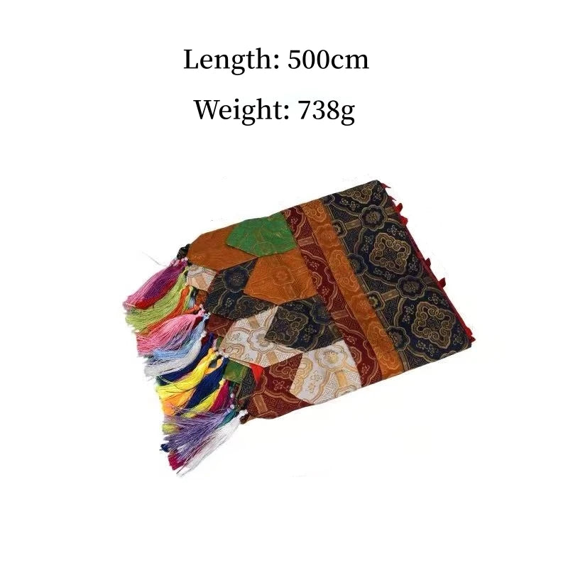sac main patchwork brodé couleurs vives ethnique boho chic tassels multicolores