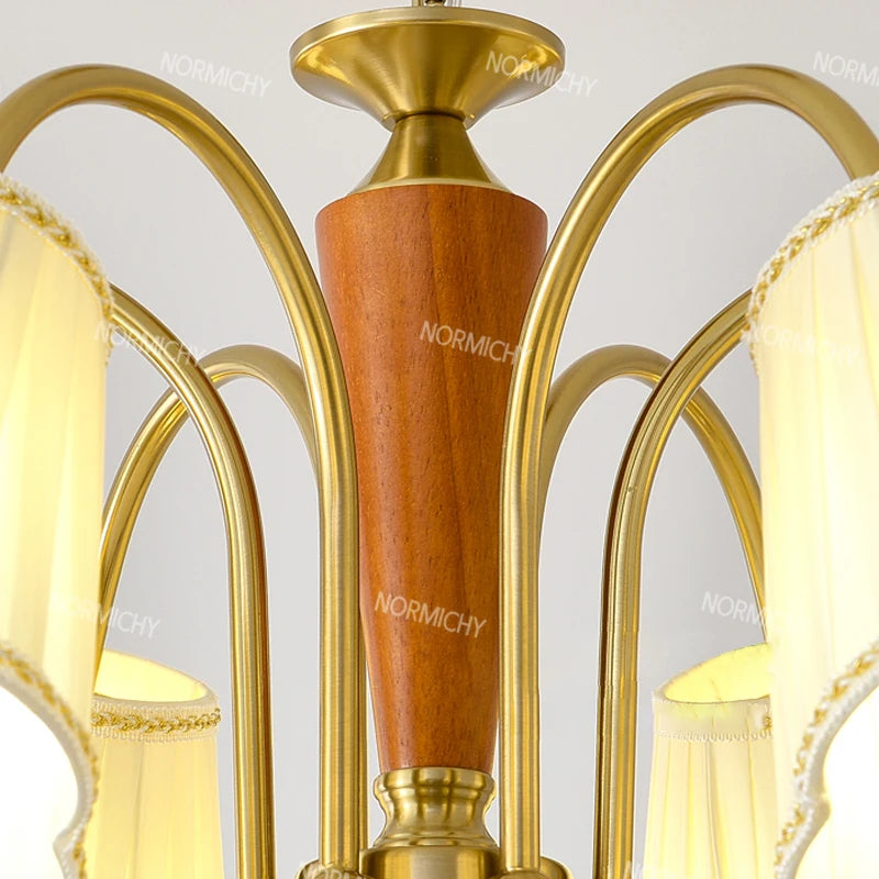 lampe suspendue or plissée classique ampoules abat jour vintage chambre salon