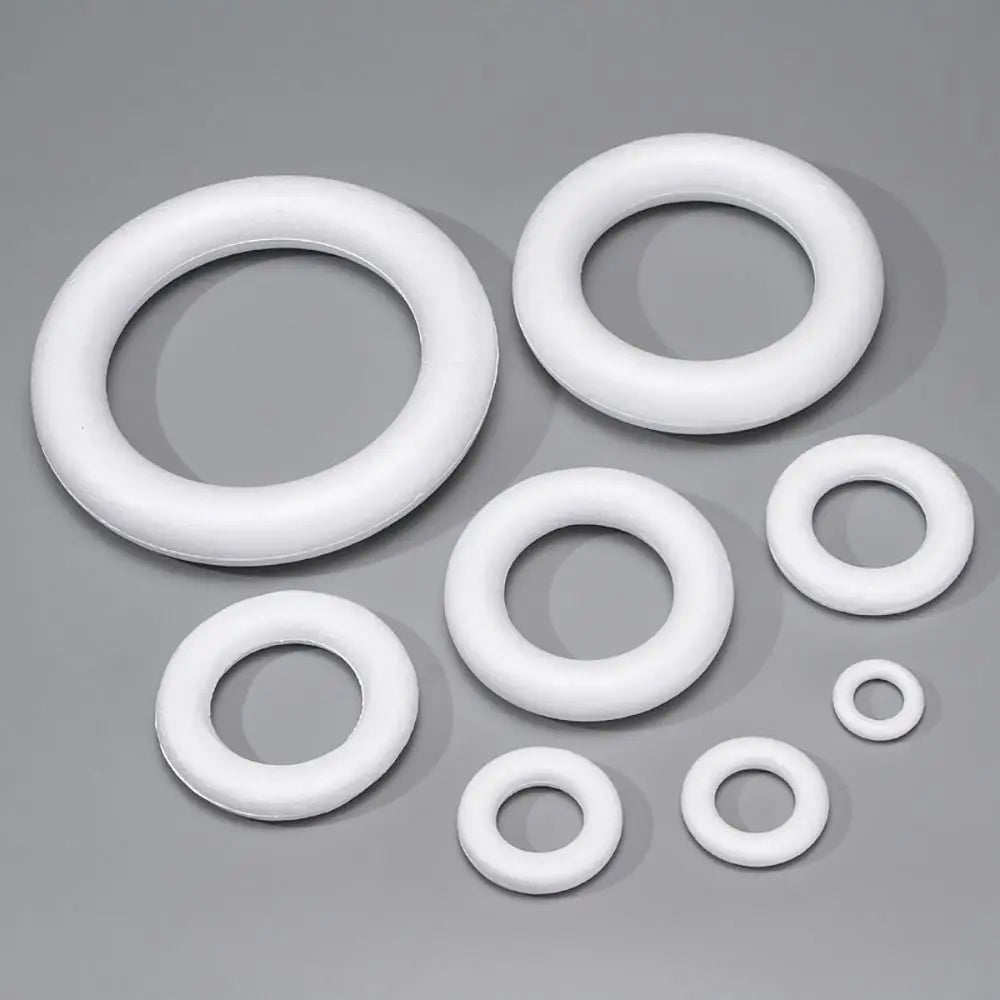 anneau mousse polystyrène blanc durable décoration mariage 10cm 12cm 15cm 20cm 5cm 7cm 8cm