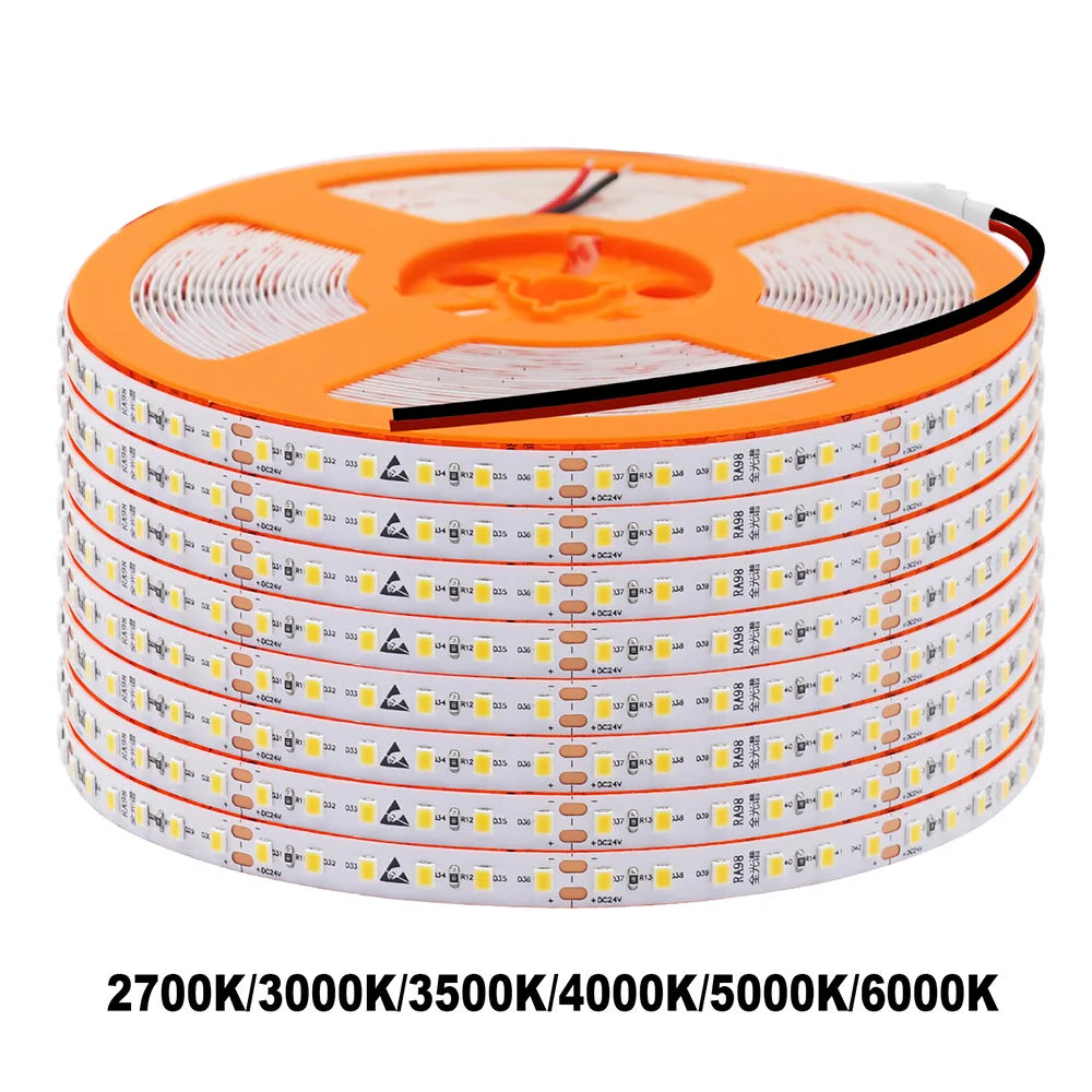 ruban led blanc smd 2835 2700k 3000k 3500k 4000k 5000k 6000k 12v 24v 120leds/m