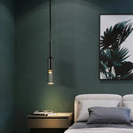 Suspension lumineuse moderne verre transparent noir gris argenté chambre salon