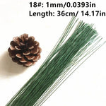 fil papier vert foncé lisse opacité simple décoration maison diy branche fleur artificielleintérieur noël