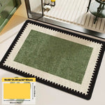 tapis sol moderne rustique vert beige noir imperméable antidérapant usage maison extérieur