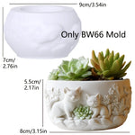 moule silicone cache pot crâne fleurs décoratif résine plante succulente jardin objet artisanal noir