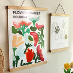 cadre magnétique affiche bois teck pine minimaliste moderne abstrait toile impression 21cm 30cm 40cm