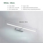lampe miroir moderne noir blanc doré fixée mur led tricolore 40cm 60cm