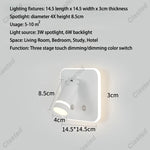 lampe murale moderne noire blanche dorée prise usb charge smartphone interrupteur éclairage chambre cuisine