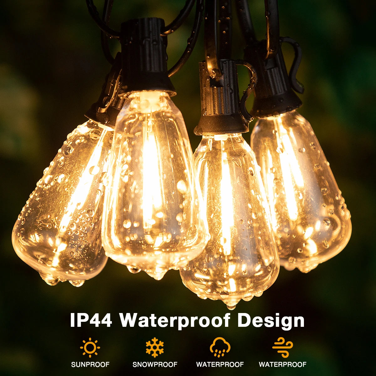 guirlande lumineuse extérieure led noir ampoules transparentes forme bouteille vintage industrielle
