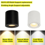 Spot LED 9W 12W 15W noir blanc rond moderne gu10 fixation invisible