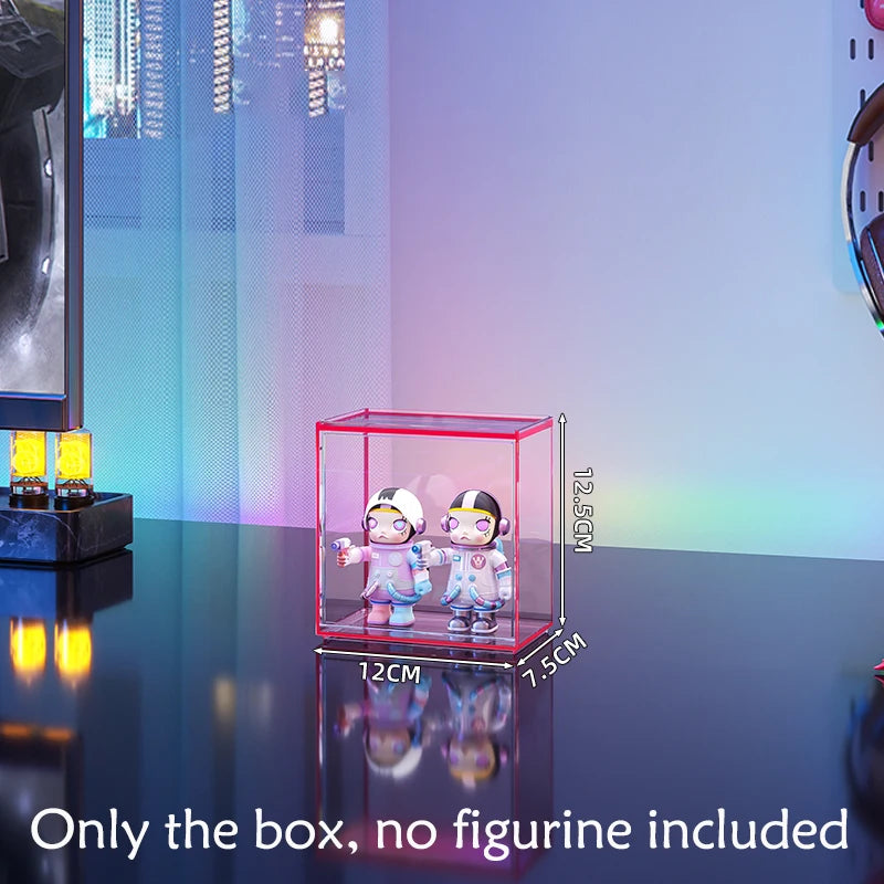 vitrine acrylique transparente boîte rangement empilable figurines jouets collectionnables protection anti poussière