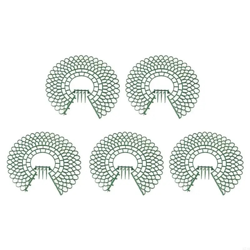 support fraisiers vert moderne grille géométrique opacité hauteur 4cm 26cm large